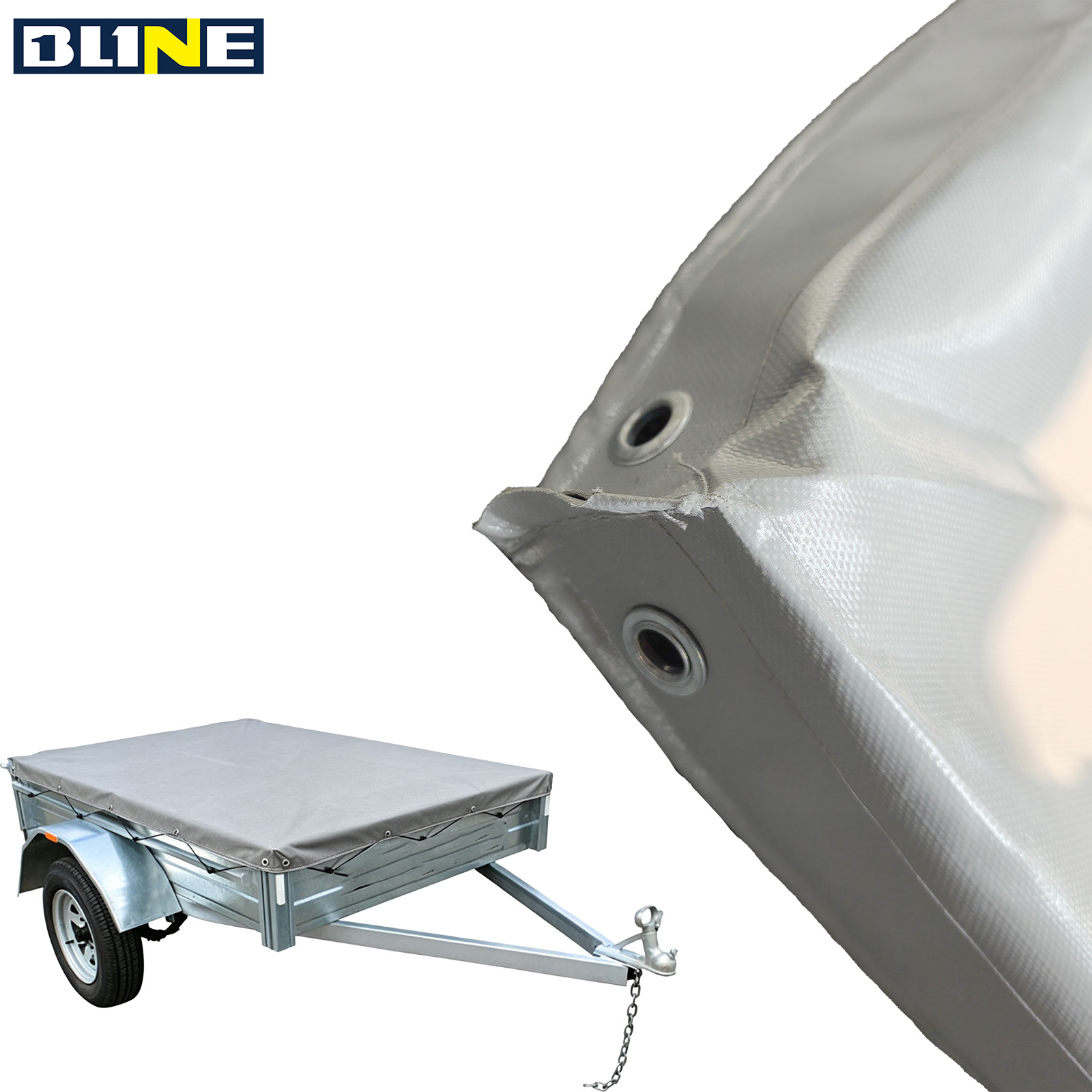 grey flatbed trailer tarpaulin