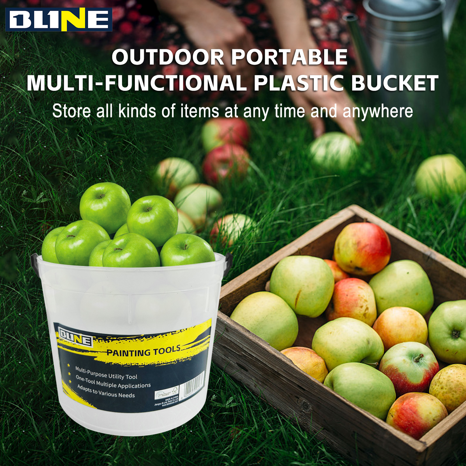 White Plastic Paint Bucket