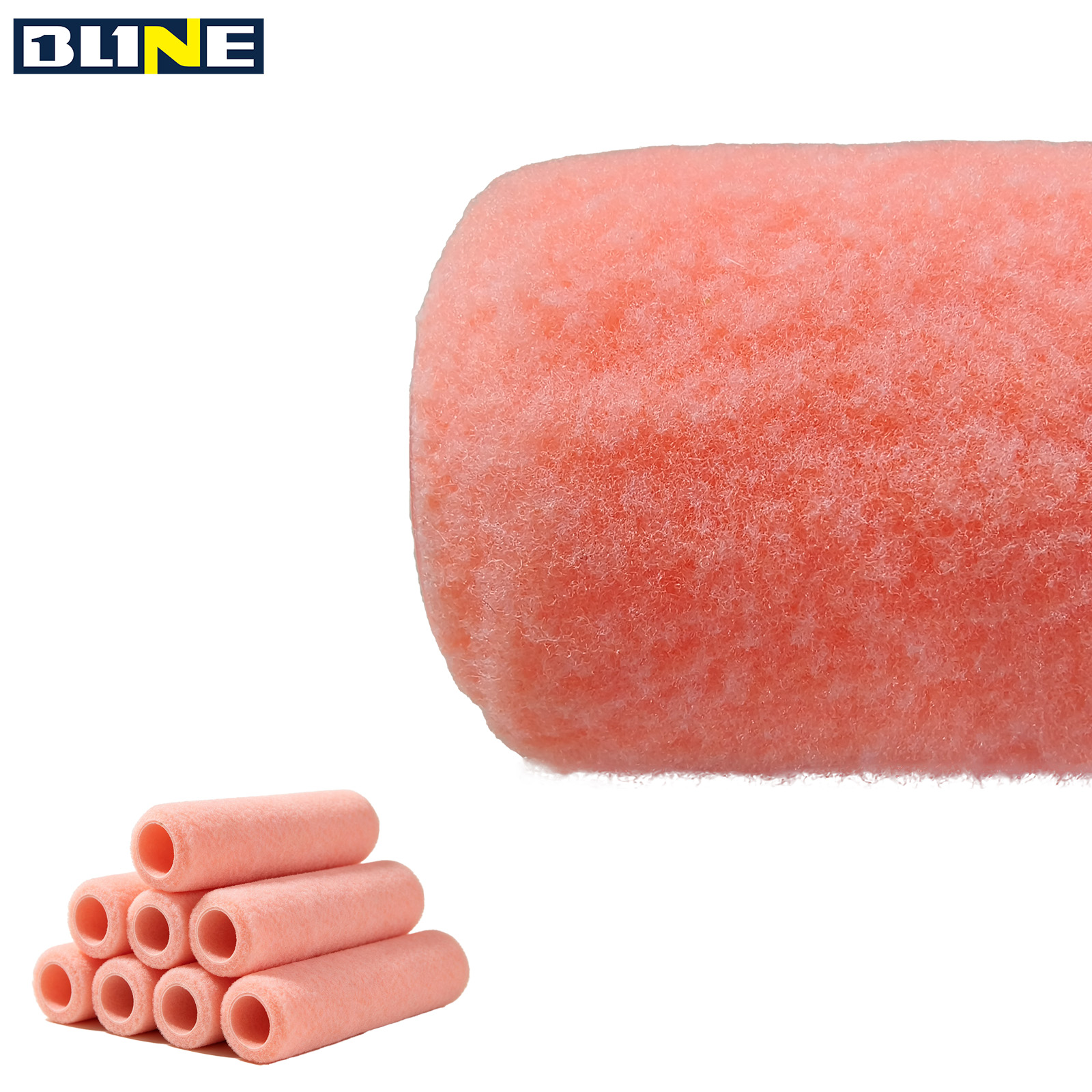Orange-pink paint roller