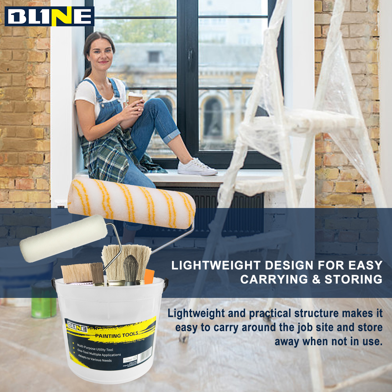 White Plastic Paint Bucket