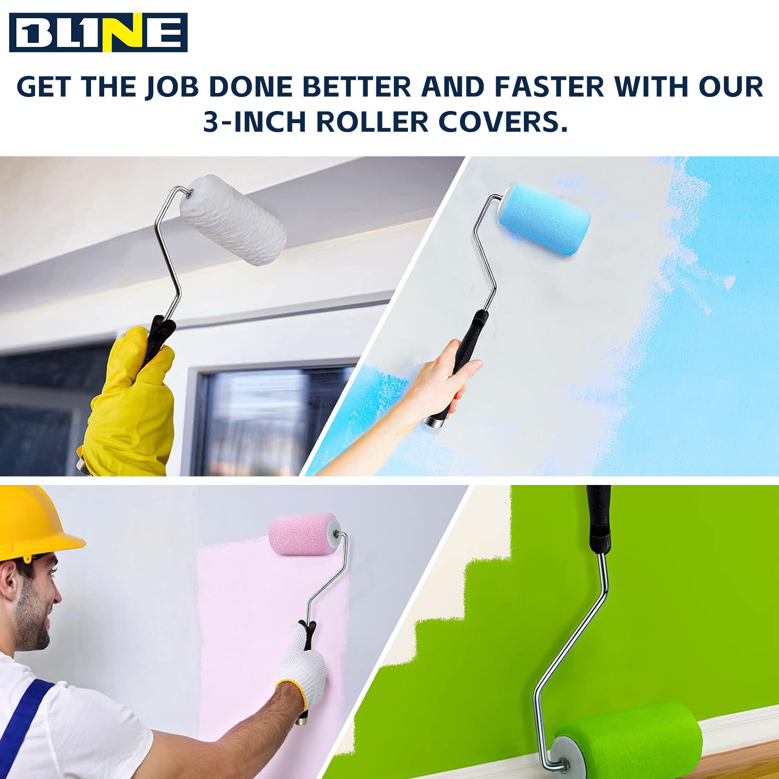 Black Handle Display Roller Sleeve