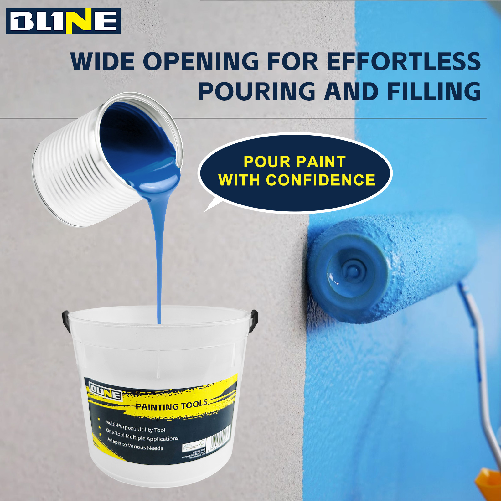 White Plastic Paint Bucket