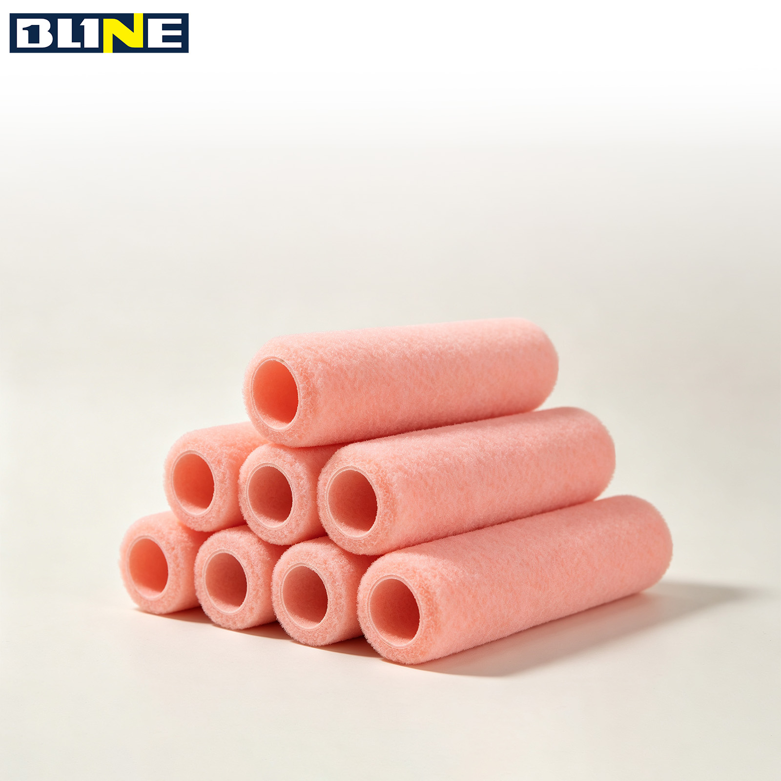 Orange-pink paint roller