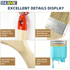 Paint brush with red marked handle