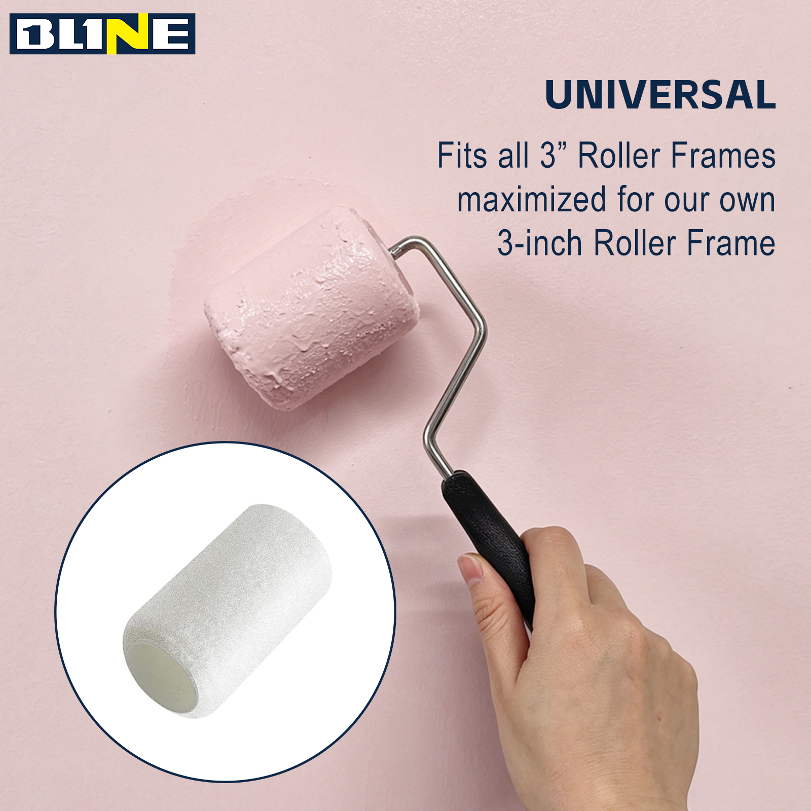 Black Handle Display Roller Sleeve