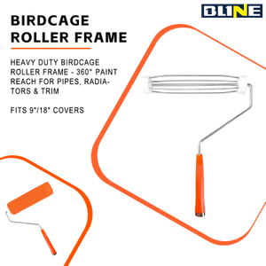 Orange thin‑shaft roller handle bird‑cage style