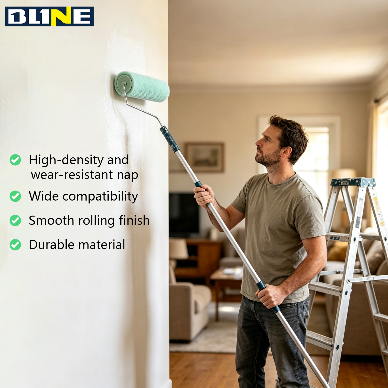 Mint‑Green Nap Paint Roller