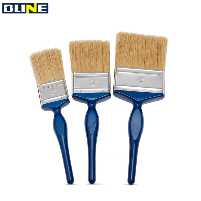 paint brush with blue handle