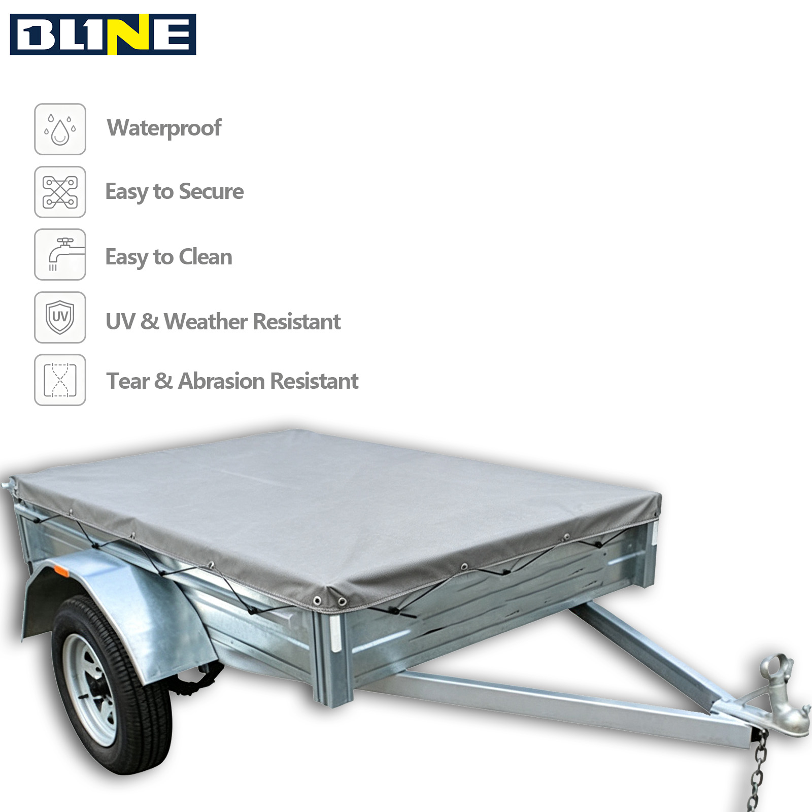 grey flatbed trailer tarpaulin