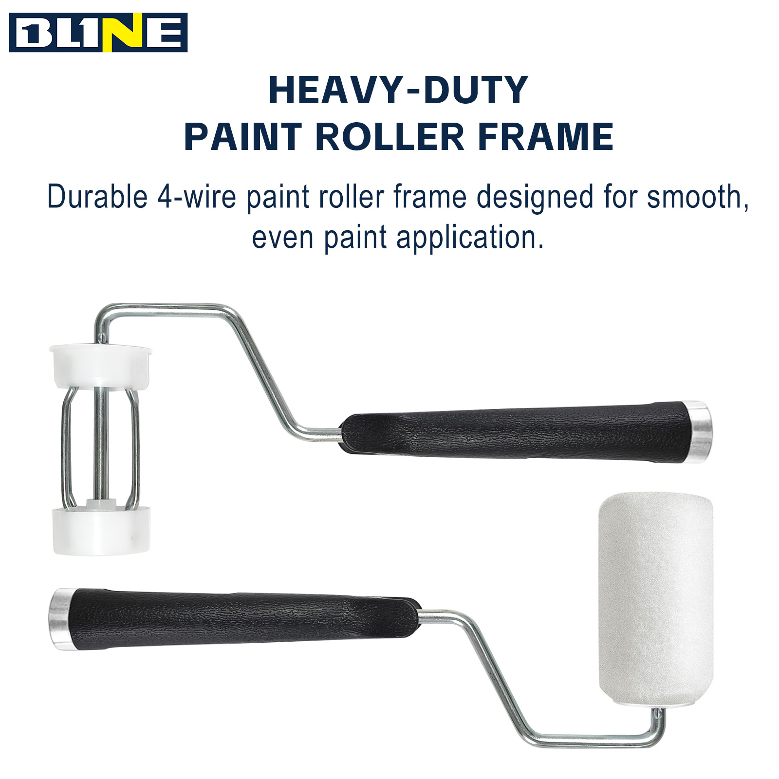 Small‑Size Birdcage Paint Roller Frame with Black Handle