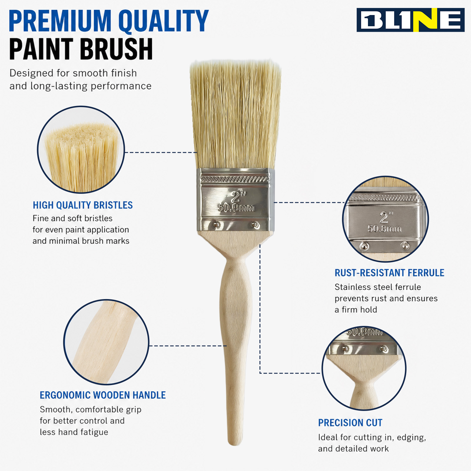 Wooden handle brush